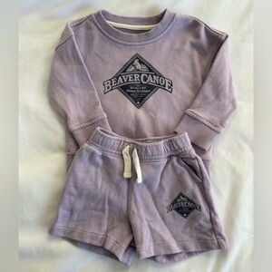 Roots Kids Matching Set in Lavender